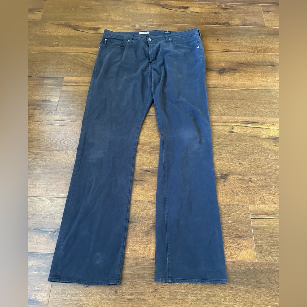 AG Adriano Goldschmied Men Size 36x34 Pants The Protege Straight Leg Gray Chino